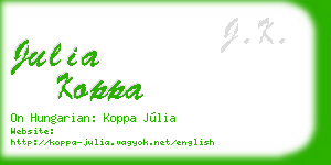 julia koppa business card